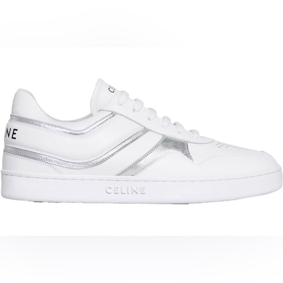 Celine Low Wave Lace-Up Sneaker, Optic White/Silver Size 41 in Box +DustBag $750 - Picture 3 of 16
